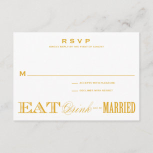 & BE VERHEIRATET   UAWG 3,5 x 5 RSVP Karte