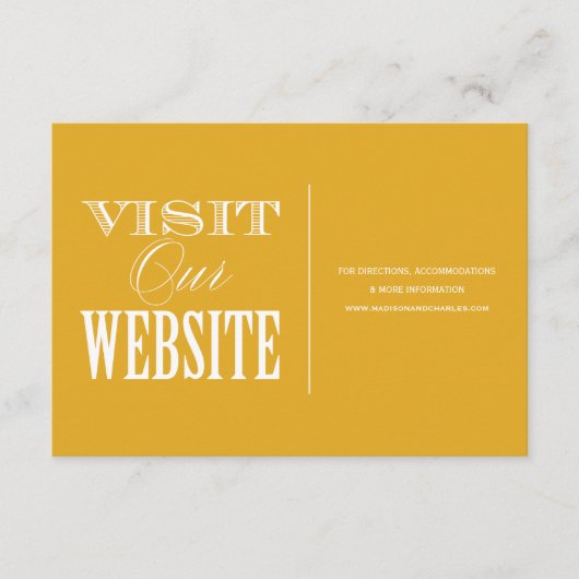 & BE VERHEIRATET | WEBSITE-KARTE BEGLEITKARTE (Vorderseite)