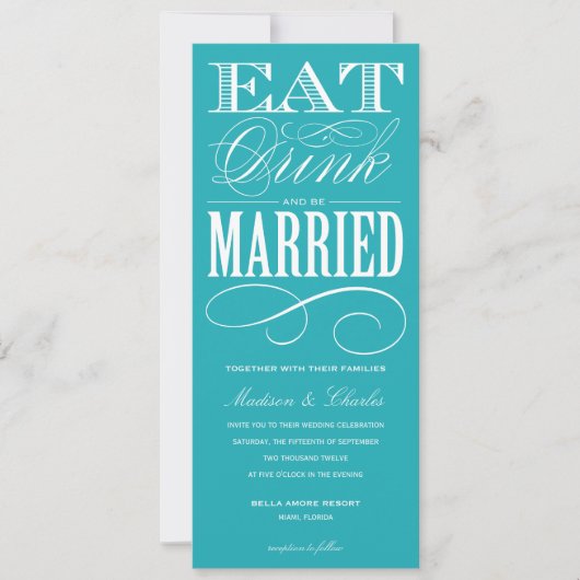 & BE VERHEIRATET| WEDERINVITATION STYLE 2 EINLADUNG (Vorderseite)
