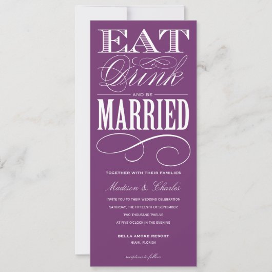 & BE VERHEIRATET| WEDERINVITATION STYLE 2 EINLADUNG (Vorderseite)