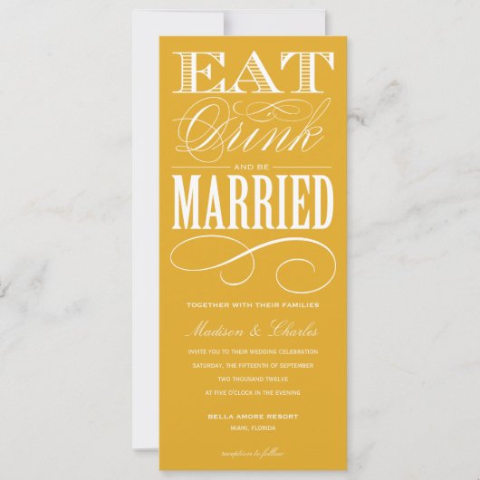 & BE VERHEIRATET| WEDERINVITATION STYLE 2 EINLADUNG (Vorderseite)