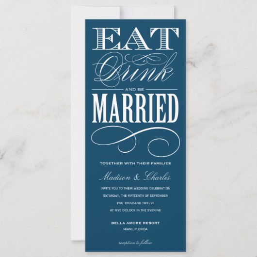 & BE VERHEIRATET| WEDERINVITATION STYLE 2 EINLADUNG (Vorderseite)