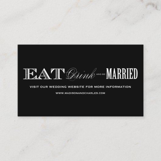 & BE VERHEIRATET | WEDING WEBSITE CARDS BEGLEITKARTE (Vorderseite)