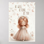 be wild, be kind, be you poster (Vorne)