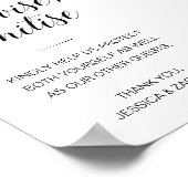 Be Wise Sanitize Hand Sanitiser Wedding Poster (Ecke)