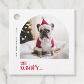 Be Woofy Funny Family Pet Dog Arch Photo Christmas Geschenkanhänger (Vorderseite)