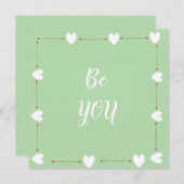 Be You Card – Green Self Love Inspirational Card (Vorne/Hinten)