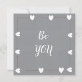 Be You Card – Minimal Motivational Greeting Card (Vorderseite)