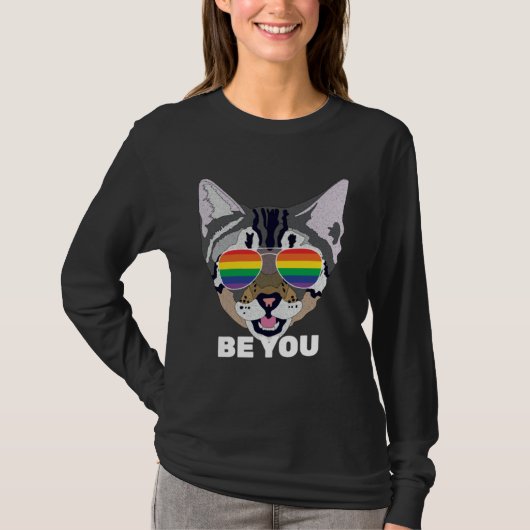 Be You Cat  Gay Pride T-Shirt (Vorderseite)