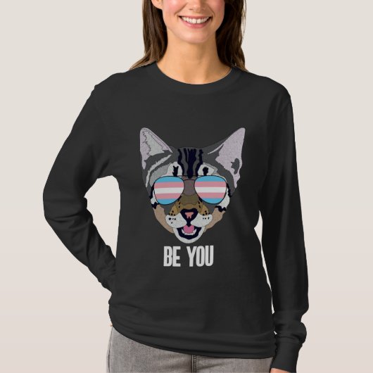 Be You  Cat Trans Pride T-Shirt (Vorderseite)