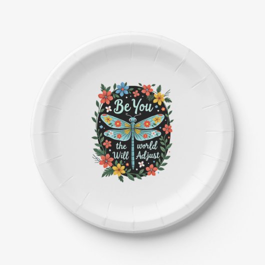 Be You The World Will Adjust - Dragonfly (2) Pappteller (Vorderseite)
