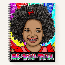 Be-You-Tiful Little Girl Laughing Pop Art Notizblock