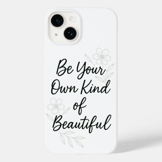Be Your Own Kind of Beautiful Motivational Quote P Case-Mate iPhone Hülle (Rückseite)