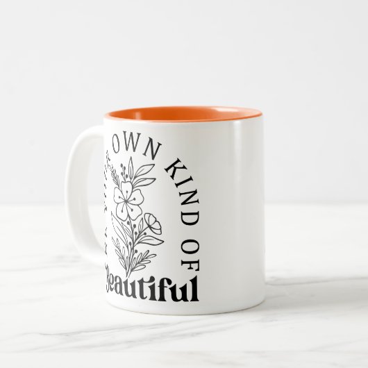 Be Your Own Kind of Beautiful Zweifarbige Tasse (Vorderseite Links)