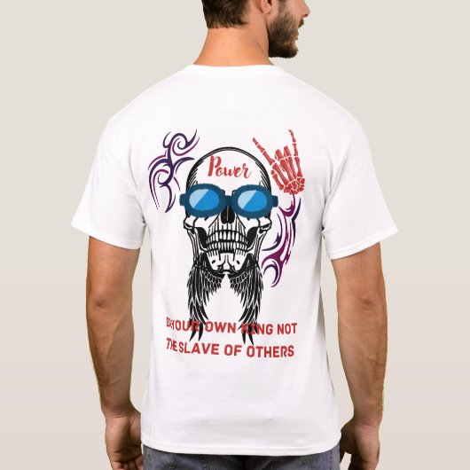 Be Your Own King Men’s White Motivational T-Shirt (Rückseite)