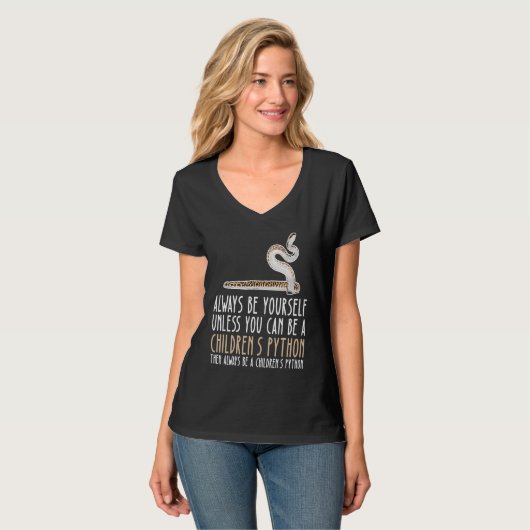 Be Yourself Always And Be A Children's Python T-Shirt (Vorderseite Vollansicht)