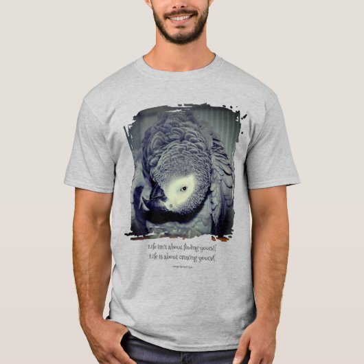 Be Yourself Cute Parrot Quote Inspirational  T-Shirt (Vorderseite)