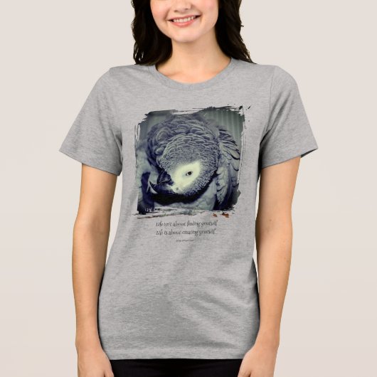 Be Yourself Cute Parrot Quote Inspirational  Tri-Blend Shirt (Vorderseite)