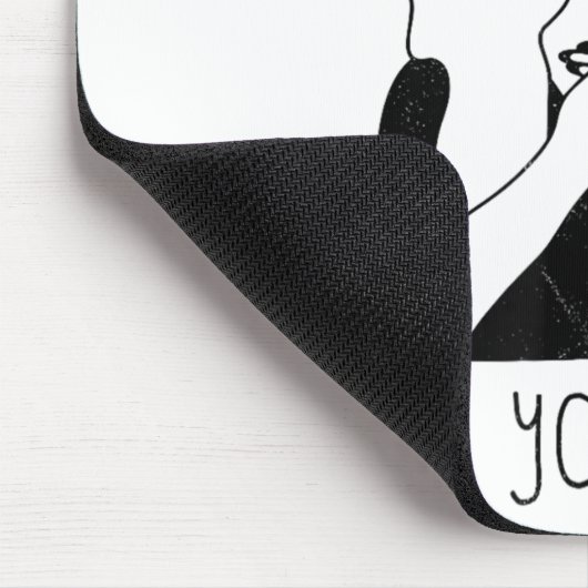 Be Yourself - Funny Alien Motivational S Mousepad (Ecke)