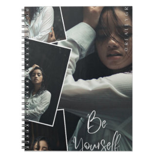 Be Yourself Photo Collage Spiral Notebook  Notizblock