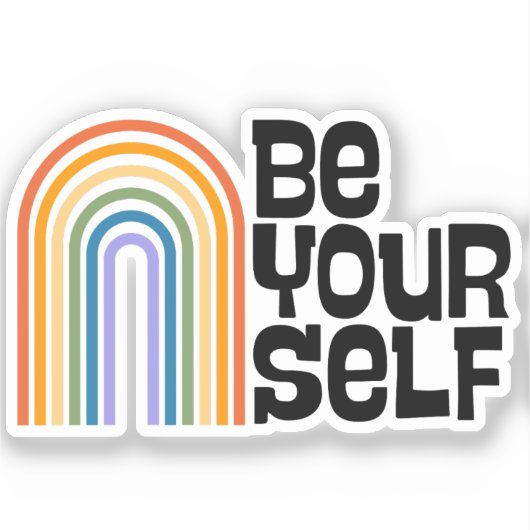 Be Yourself Sticker (Vorderseite)
