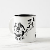 Bea und Burt Zweifarbige Tasse (Vorderseite Links)