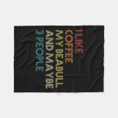 Beabull Downer Coffee Love Funny Quote Vintag Fleecedecke (Vorderseite (Horizontal))