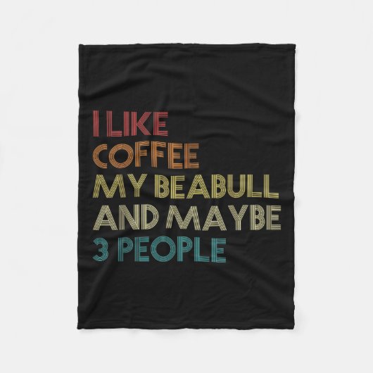 Beabull Downer Coffee Love Funny Quote Vintag Fleecedecke (Vorderseite)