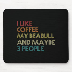 Beabull Downer Coffee Love Funny Quote Vintag Mousepad
