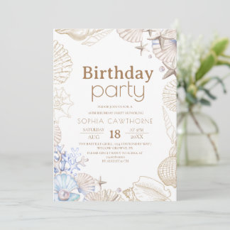Beach 18th Birthday Einladung
