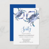 Beach 60. Geburtstag Einladungen (Vorne/Hinten)