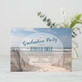 Beach Abschluss Einladung (Stehend Vorderseite)