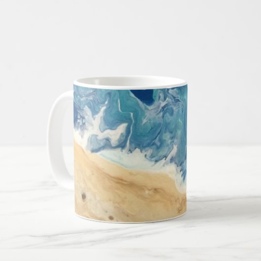 Beach Abstrakt Art Coffee Tasse (Vorderseite Links)