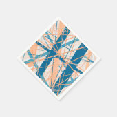Beach Abstrakt Stripes Summer Paper Napkin Serviette (Ecke)
