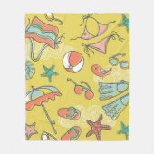 beach accessories. seamless pattern fleecedecke (Vorderseite)