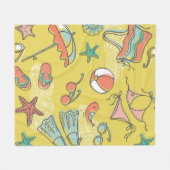 beach accessories. seamless pattern fleecedecke (Vorderseite (Horizontal))