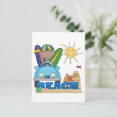 BEACH African American Boy Tshirts and Gifts Postkarte (Stehend Vorderseite)