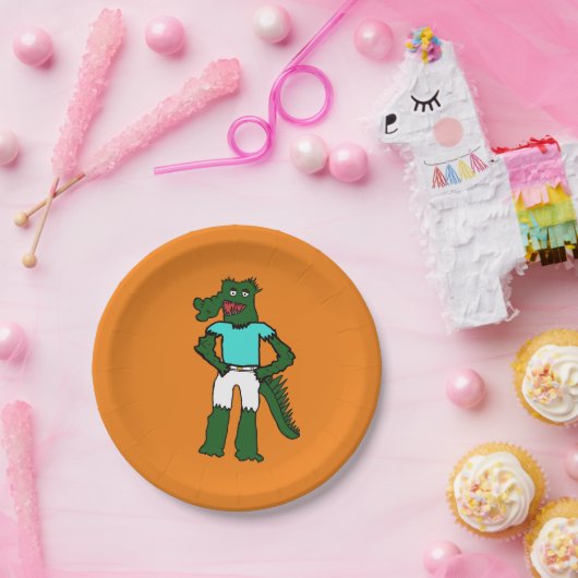 Beach Alligator Birthday Pappteller (Party)