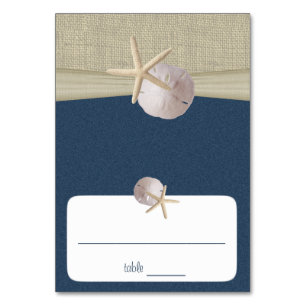 Beach Amore' Navy Blue Sitzkarte Tischnummer