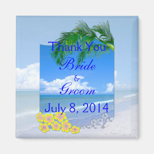 Beach and Blue Skies Vielen Dank Magnet