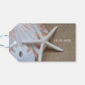 Beach and Burlap Wedding Vielen Dank für Ihr Inter Geschenkanhänger (Rückseite Horizontal)