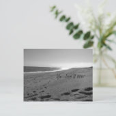 Beach and Life Quote Postcard Postkarte (Stehend Vorderseite)