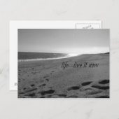 Beach and Life Quote Postcard Postkarte (Vorne/Hinten)