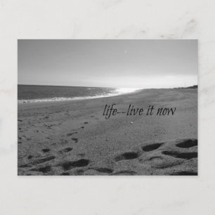 Beach and Life Quote Postcard Postkarte