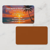 Beach and Palm Trees Business Card Personal Visitenkarte (Vorne/Hinten)