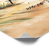 Beach and Palm Trees Rehearsal Dinner Welcome Poster (Ecke)