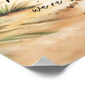 Beach and Palm Trees Rehearsal Dinner Welcome Poster (Ecke)