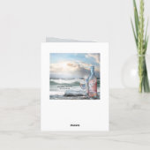 Beach and Wine Dream Wedding Danke Karte (Rückseite)