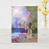 Beach Angel of Light Greeting Card Karte (Gelbe Blume)