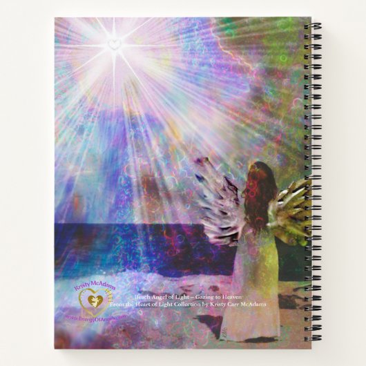 Beach Angel of Light Journal Notebook Notizblock (Rückseite)
